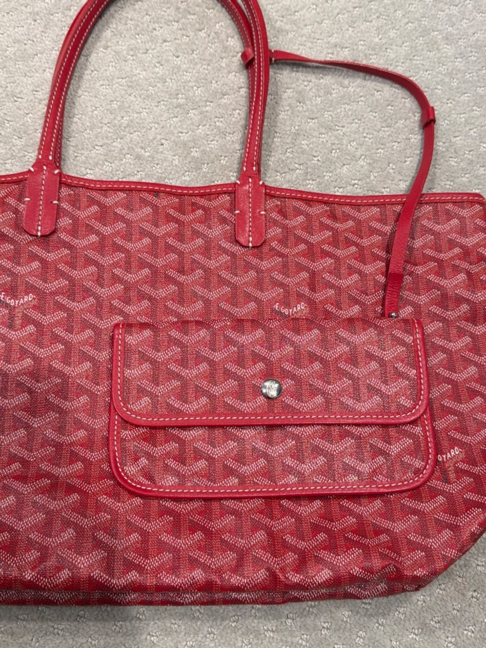 Goyard St Louis PM Tote Bag Red - Picture 2 of 12